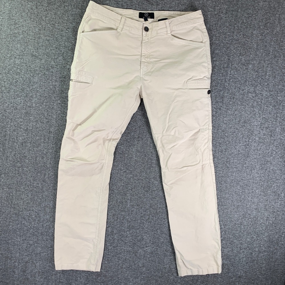 Aether Pants Men 36x31 Cream Outdoor Stretch Modern Hiking Chino